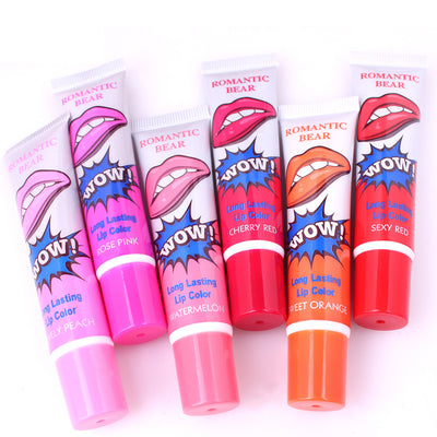 Amazing 6 Colors Peel Off Liquid Lipstick Waterproof Long Lasting Lip Gloss Mask Moisturizer