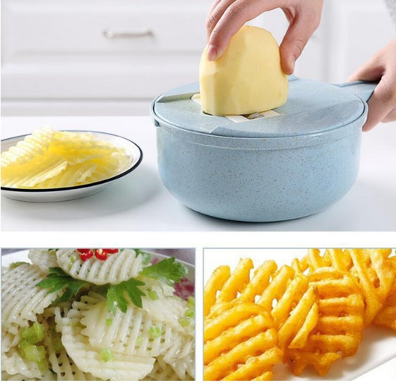 8 In 1 Mandoline Slicer Vegetable Slicer Potato Peeler Carrot Onion Grater With Strainer