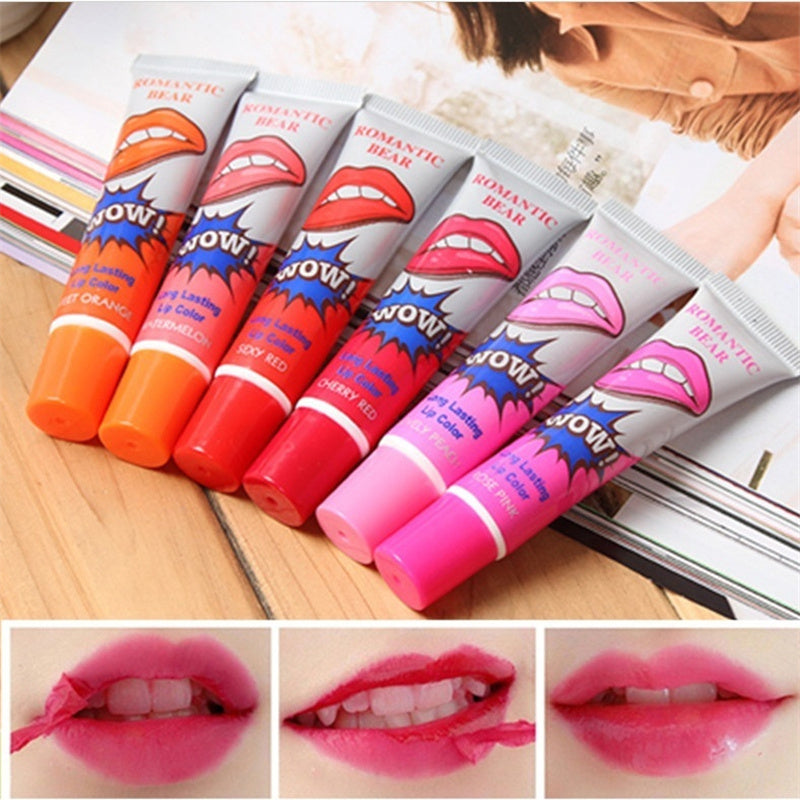 Amazing 6 Colors Peel Off Liquid Lipstick Waterproof Long Lasting Lip Gloss Mask Moisturizer